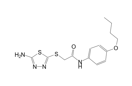 2-[(5-amino-1,3,4-thiadiazol-2-yl)sulfanyl]-N-(4-butoxyphenyl)acetamide