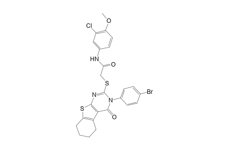 2-{[3-(4-bromophenyl)-4-oxo-3,4,5,6,7,8-hexahydro[1]benzothieno[2,3-d]pyrimidin-2-yl]sulfanyl}-N-(3-chloro-4-methoxyphenyl)acetamide