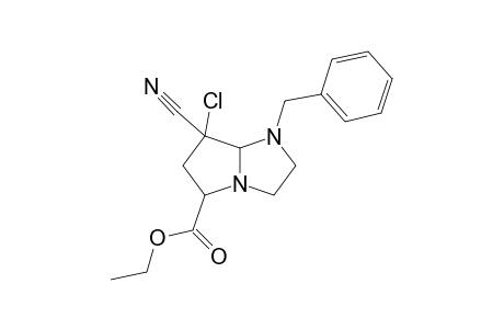 1-Benzyl-7-chloro-7-cyano-5-ethoxycarbonylhexahydro-1H-pyrrolo[1,2-a]imidazole