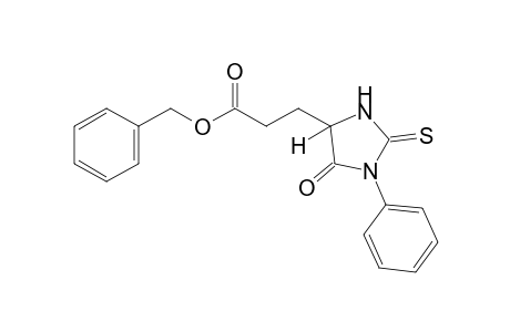 5-oxo-1-phenyl-2-thioxo-4-imidazolidinepropionic acid, benzyl ester