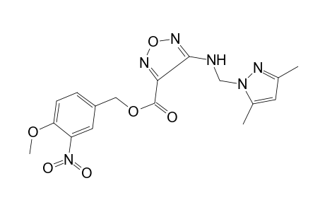 4-Methoxy-3-nitrobenzyl 4-{[(3,5-dimethyl-1H-pyrazol-1-yl)methyl]amino}-1,2,5-oxadiazole-3-carboxylate