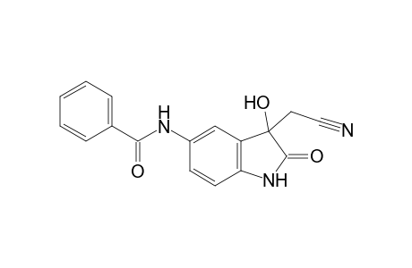 (5-benzoylamino-3-hydroxy-2-oxindol-3-yl)acetonitrile