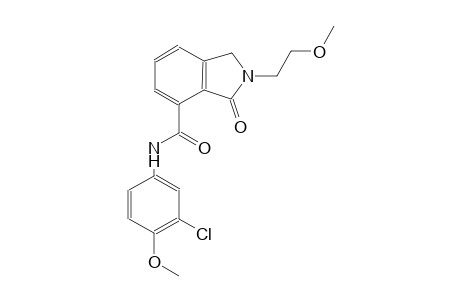 N-(3-chloro-4-methoxyphenyl)-2-(2-methoxyethyl)-3-oxo-4-isoindolinecarboxamide