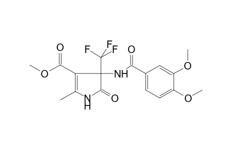 1H-Pyrrole-3-carboxylic acid, 4-[(3,4-dimethoxybenzoyl)amino]-4,5-dihydro-2-methyl-5-oxo-4-(trifluoromethyl)-, methyl ester