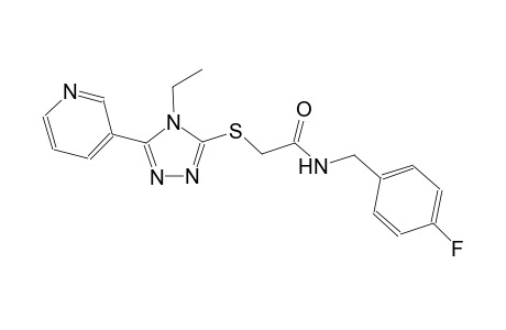 2-{[4-ethyl-5-(3-pyridinyl)-4H-1,2,4-triazol-3-yl]sulfanyl}-N-(4-fluorobenzyl)acetamide