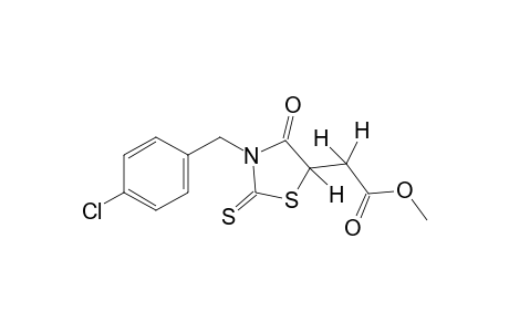 3-(p-chlorobenzyl)-4-oxo-2-thioxo-5-thiazolidineacetic acid, methyl ester
