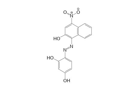 1,3-Benzenediol, 4-2-(2-hydroxy-4-nitro-1-naphthalenyl)diazenyl]-