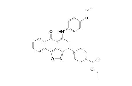 1-piperazinecarboxylic acid, 4-[5-[(4-ethoxyphenyl)amino]-6-oxo-6H-anthra[1,9-cd]isoxazol-3-yl]-, ethyl ester