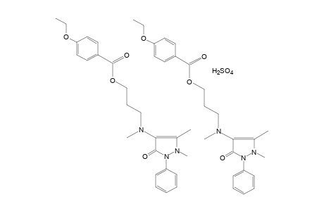 p-ethoxybenzoic acid, 3-[(antripyrinylmethyl)amino]-1-propyl ester, hydrogen sulfate