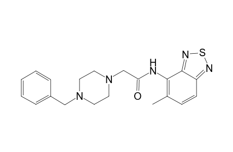 2-(4-benzylpiperazin-1-yl)-N-(5-methyl-2,1,3-benzothiadiazol-4-yl)acetamide