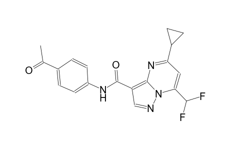 N-(4-acetylphenyl)-5-cyclopropyl-7-(difluoromethyl)pyrazolo[1,5-a]pyrimidine-3-carboxamide