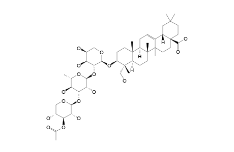 HEDERAGENIN-3-O-[3-O-ACETYL-BETA-D-XYLOPYRANOSYL-(1->3)-ALPHA-L-RHAMNOPYRANOSYL-(1->2)-ALPHA-L-ARABINOPYRANOSIDE]