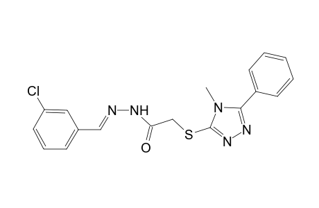 N'-[(E)-(3-chlorophenyl)methylidene]-2-[(4-methyl-5-phenyl-4H-1,2,4-triazol-3-yl)sulfanyl]acetohydrazide