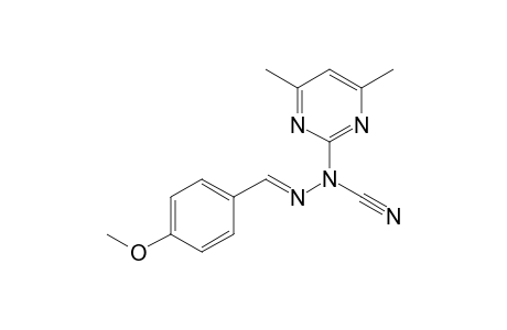 1-(4',6'-Dimethylpyrimidin-2'-yl)-2-[(p-methoxyphenyl)methylene]-hydrazine-1-carbonitrile