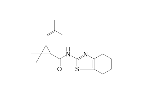 2,2-Dimethyl-3-(2-methylprop-1-enyl)-N-(4,5,6,7-tetrahydro-1,3-benzothiazol-2-yl)-1-cyclopropanecarboxamide