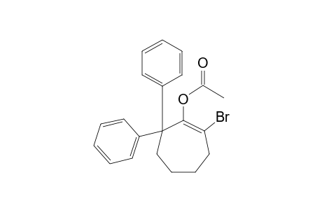 2-bromo-7,7-diphenyl-1-cyclohepten-1-ol, acetate