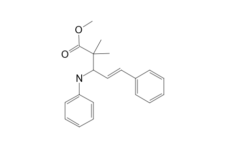 Methyl 2,2-dimethyl-5-phenyl-3-(N-phenylamino)-4-pentenoate