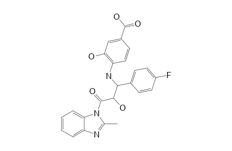 4-[1-(4-FLUOROPHENYL)-2-HYDROXY-3-(2-METHYL-BENZIMIDAZOL-1-YL)-3-OXO-PROPYLAMINO]-2-HYDROXY-BENZOIC-ACID