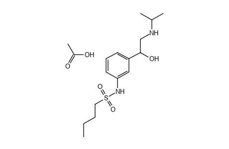 3'-[1-HYDROXY-2-(ISOPRORPYLAMINO)ETHYL]BUTANESULFONANILIDE, ACETATE (SALT)