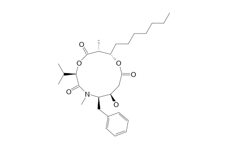 HAPALOSIN;(3S,4R,8R,9S,12S)-9-BENZYL-4-HEPTYL-8-HYDROXY-12-ISOPROPYL-3,10-DIMETHYL-1,5-DIOXA-10-AZACYClODODECANE-2,6,11-TRIONE