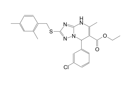 [1,2,4]triazolo[1,5-a]pyrimidine-6-carboxylic acid, 7-(3-chlorophenyl)-2-[[(2,4-dimethylphenyl)methyl]thio]-4,7-dihydro-5-methyl-, ethyl