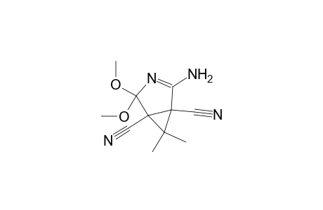2-amino-4,4-dimethoxy-6,6-dimethyl-3-azabicyclo[3.1.0]hex-2-ene-1,5-dicarbonitrile