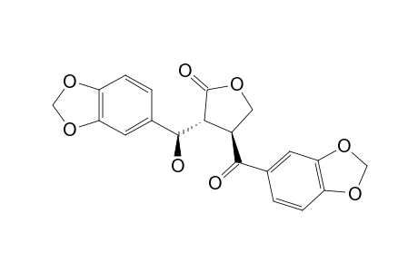 (3R,4S)-4-(1,3-Benzodioxol-5-ylcarbonyl)-3-[(R)-1-(1,3-benzodioxol-5-yl)-1-hydroxymethyl]tetrahydro-2-furanone