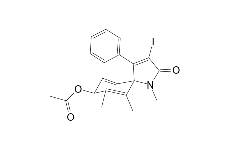 (5R,8S)-3-iodo-1,6,7-trimethyl-2-oxo-4-phenyl-1-azaspiro[4.5]deca-3,6,9-trien-8-yl acetate