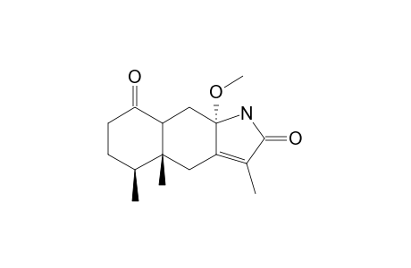 1-OXO-8-ALPHA-METHOXY-19-ALPHA-H-EREMOPHIL-7-(11)-EN-8-BETA,12-LACTAM