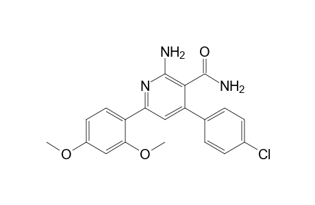 2-Amino-4-(4-chlorophenyl)-6-(2,4-dimethoxyphenyl)nicotinamide