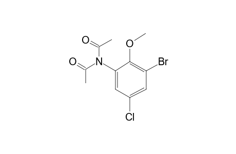 3-Bromo-5-chloro-2-methoxyaniline, N,N-diacetyl-