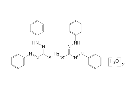 bis[(phenylazo)thioformic acid 2-phenylhydrazidato]mercury, dihydrate