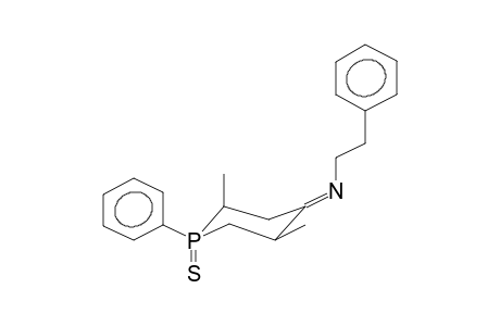 E-2,5-DIMETHYL-1-PHENYL-1-THIOXO-4-(2-PHENYLETHYLIMINO)PHOSPHORINANE(ISOMER 1)