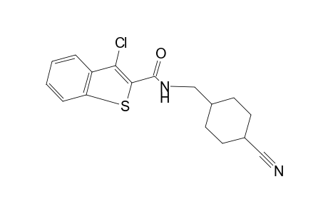 3-chloro-N-[(p-cyanocyclohexyl)methyl]benzo[b]thiophene-2-carboxamide