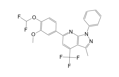 1H-pyrazolo[3,4-b]pyridine, 6-[4-(difluoromethoxy)-3-methoxyphenyl]-3-methyl-1-phenyl-4-(trifluoromethyl)-