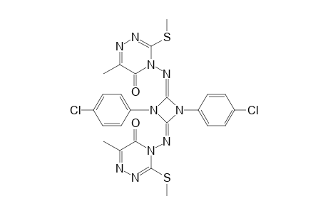 1,3-bis(4"-Chlorophenyl)-2,4-bis[(3'-methylthio-6'-methyl-5'-oxo-1',2',4'-triazin-4'-yl)imino]-1,3-diazetidine