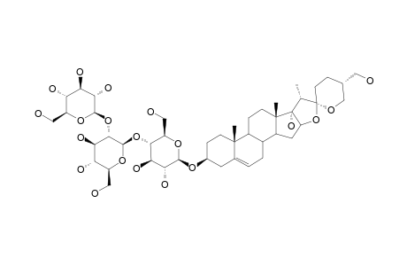 25R-SPIROST-5-ENE-3-BETA,17-ALPHA,27-TRIOL-3-O-[O-BETA-D-GLUCOPYRANOSYL-(1->2)-O-BETA-D-GLUCOPYRANOSYL-(1->4)-BETA-D-GLUCOPYRANOSIDE]