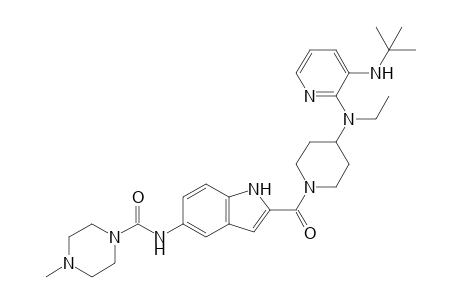 1-[[5-[[(4-Methyl-1-piperazinyl)carbonyl]amino]indol-2-yl]carbonyl]-4-[N-ethyl-N-[3-[(1,1-dimethylethyl)amino]-2-pyridinyl]amino]piperidine