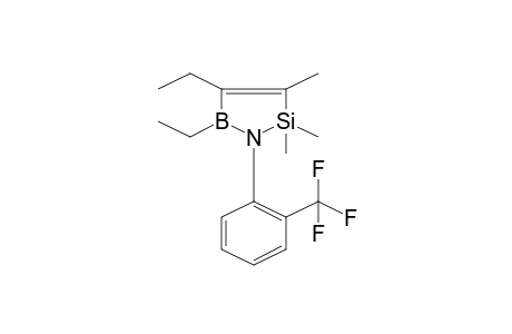 4,5-Diethyl-2,2,3-trimethyl-1-[2-(trifluoromethyl)phenyl]-2,5-dihydro-1H-1,2,5-azasilaborole