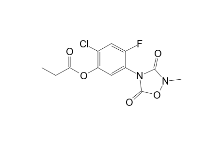 2-Methyl-4-(4'-chloro-2'-fluoro-5'-propionyloxyphenyl)-1,2,4-oxadiazolidine-3,5-dione