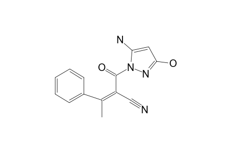 3-(5-AMINO-3-HYDROXY-1H-PYRAZOL-1-YL)-2-CYANO-3-PHENYL-2-BUTEN-1-ONE