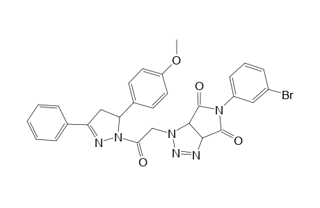 5-(3-bromophenyl)-1-{2-[5-(4-methoxyphenyl)-3-phenyl-4,5-dihydro-1H-pyrazol-1-yl]-2-oxoethyl}-3a,6a-dihydropyrrolo[3,4-d][1,2,3]triazole-4,6(1H,5H)-dione