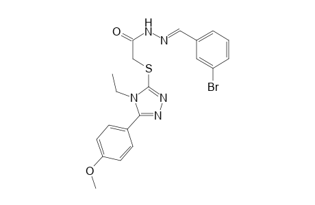 N'-[(E)-(3-bromophenyl)methylidene]-2-{[4-ethyl-5-(4-methoxyphenyl)-4H-1,2,4-triazol-3-yl]sulfanyl}acetohydrazide