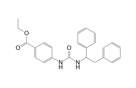 p-[3-(1,2-diphenylethyl)ureido]benzoic acid, ethyl ester