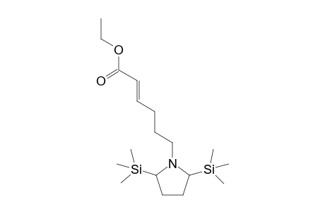 ethyl-6-[2,5-di(trimethylsilyl)tetrahydro-1H-1-pyrrolyl]-(E)-2-hexenoate