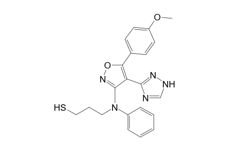 3-{[3''-(N-Phenyl-N-mercaptopropylamino)-5''-(p-methoxyphenyl)]isoxazol-4'-yl}-1,2,4-triazole