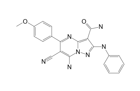 7-AMINO-6-CYANO-5-(4-METHOXYPHENYL)-2-(PHENYLAMINO)-PYRAZOLO-[1,5-A]-PYRIMIDINE-3-CARBOXAMIDE