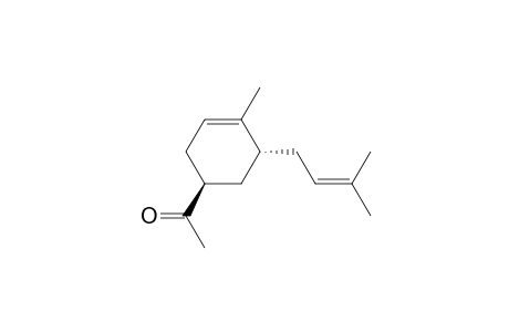 Ethanone, 1-[4-methyl-5-(3-methyl-2-butenyl)-3-cyclohexen-1-yl]-, trans-