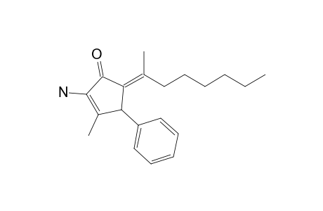 (E)-2-Amino-3-methyl-5-(1-methylheptylidene)-4-phenylcyclopent-2-enone