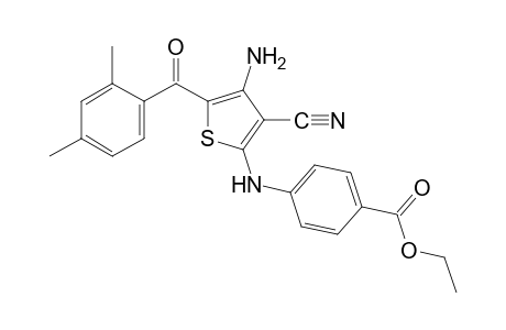 p-{[4-amino-3-cyano-5-(2,4-dimethylbenzoyl)-2-thienyl]amino}benzoic acid, ethyl ester